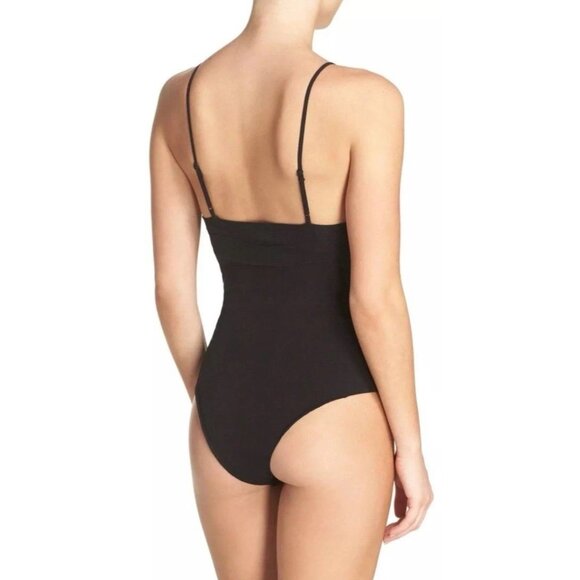 Free People Cami Bodysuit Small Black Bohemian Festival Vibe - Picture 2 of 14